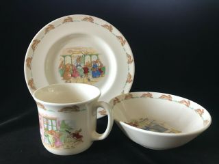Vintage Royal Doulton Bunnykins Dish Set Bowl Cup & Plate
