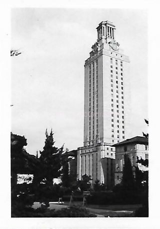 University Of Texas At Austin Tower Found Photo Black And White Vintage 03 5 N