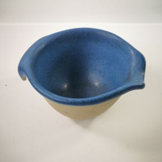Vintage Bennington Potters Vermont Blue 6 " Batter Bowl 1879