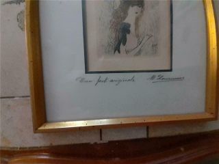 Vintage Marie Laurencin Signed And Framed