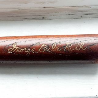 Vintage H&b Louisville Slugger George Babe Ruth 16 " Mini Wood Baseball Bat 40