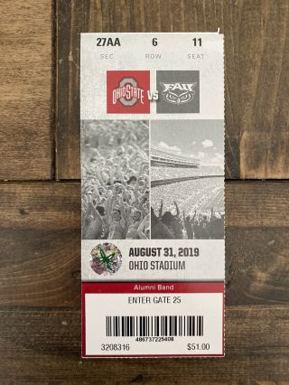 2019 Justin Fields Debut 1st Game Ohio State V Fau Ticket Ryan Day Debut Heisman