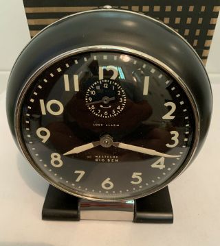 Vintage Antique Art Deco MCM Big Ben Westclox Loud Alarm Clock 201 2