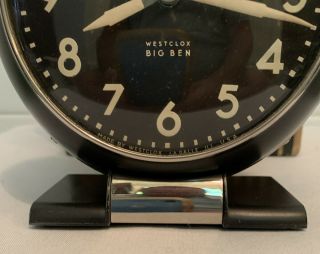 Vintage Antique Art Deco MCM Big Ben Westclox Loud Alarm Clock 201 3