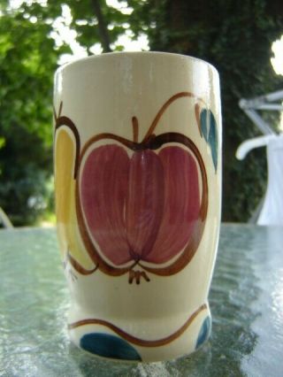 Vintage Purinton Pottery Slipware Apple Pear Drinking Tumbler