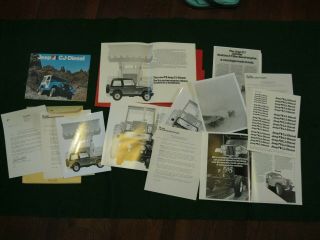 1978 Jeep Cj Diesel Press Kit: Photos And Releases: With 2.  7 Perkins Diesel