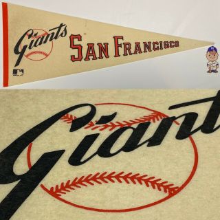 1969 Vintage San Francisco Giants 12x29.  75 Baseball Pennant Mlb Sf California
