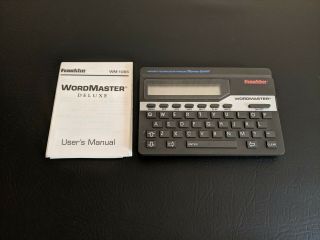 Franklin Wordmaster Wm - 1055a Pocket Spell Checker Thesaurus Word Game Player Vtg