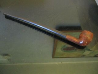 Vintage Estate Television Italy Imported Briar Wood Smoking Tobacco Long Pipe