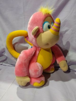 1984 Rhinokey Hasbro Softies Wuzzles Vintage Disney Pink Monkey Rhino Plush Toy