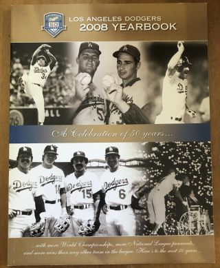 Los Angeles Dodgers 2008 Yearbook - 50th Anniversary,  A Celebration Of 50 Years