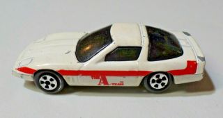 Vintage ERTL Chevrolet Corvette The A - Team Face ' s Car White With Red 1/64 Loose 2