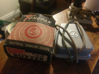 Vintage Tonepak 305 2 Coil Electrical Signaling Device Buzzer Old Stock