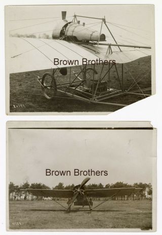 Vintage 1911 Early Aviation French Airplane Photos By Doubleday Page (2 Photos)