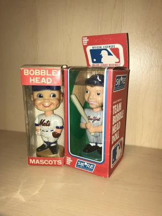 2 Rare Vintage York Mets 70’s/80’s Era Bobbleheads