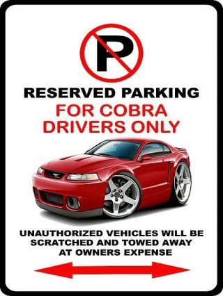 2003 2004 Ford Svt Cobra Mustang Car - Toon No Parking Sign