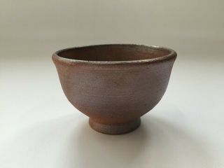 Japanese Pottery Tea Cup Yunomi Vintage Kasama Ware Brown Sencha U231
