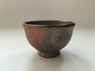 Japanese Pottery Tea Cup Yunomi Vintage Kasama Ware Brown Sencha U231 3