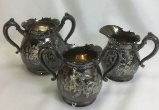 Antique Vintage Rogers.  Smith And Co 200l Silver Plate Tea Set