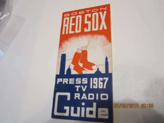 1967 Boston Red Sox Press Media Guide Em Bxguide