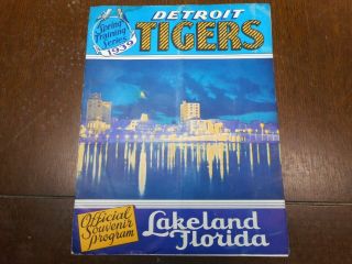 Rare 1939 Detroit Tigers Lakeland Spring Training Scorecard Program