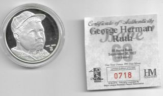 Highland Babe Ruth.  999 Silver Coin 1 Troy Ounce 718/5000