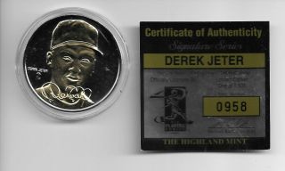 Highland Derek Jeter.  999 Silver Coin 1 Troy Ounce 958/1500