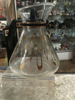 Vintage Mid Century Modern Glass Coffee Tea Pot