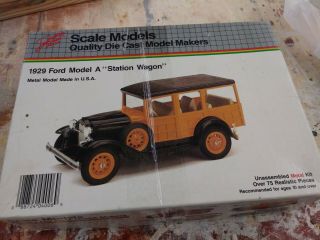 Jle Scale Models 1929 Ford Model A " Station Wagon " Die Cast Metal Kit