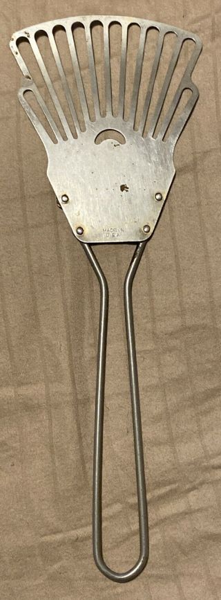 Vintage Utensil Presto Fry Daddy Type Metal Slotted Scoop Spoon Spatula 11”