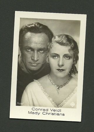 Conrad Veidt Movie Film Star Vintage 1930s German Cigarette Card 452