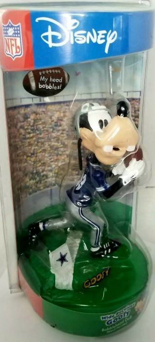 Disney Goofy Bobble Head " Wide Receiver Goofy " Dallas Cowboys Nfl Nip