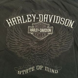 Harley - Davidson Embroidered Long Sleeve Pullover Shirt Men 