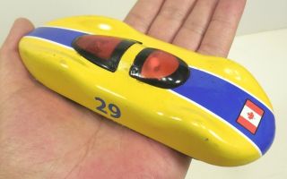 Vtg Schylling Fiat Futuristic Racer Race Car 29 Canada Friction Tin Toy
