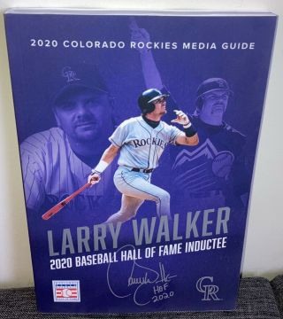 2020 Mlb Baseball Colorado Rockies Larry Walker Hall Of Fame Cover Media Guide