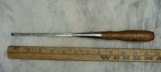 Vintage Buck Brothers Socket Firmer Chisel,  1/4 " X 7 - 3/4 ",  W/ Nicely Turned Handle