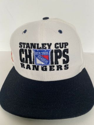 Vintage 1994 Nutmeg York Rangers Ny Nhl Stanley Cup Champions Hockey Hat Cap