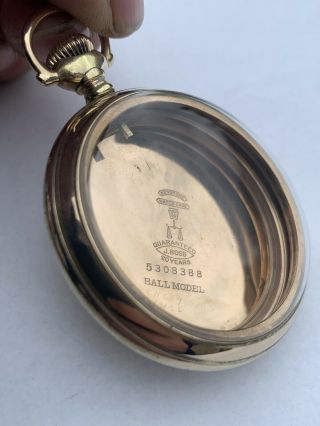 Antique 16 Size Ball Model Keystone 20 Year Gold Filled Railroad Watch Case