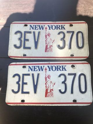 York Liberty License Plates Matching Pair