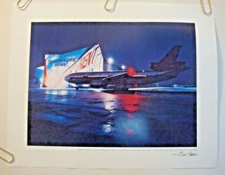 Northwest Orient Airlines Poster Print Dc - 10 1980 