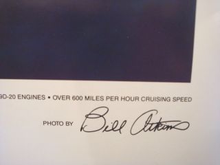 NORTHWEST ORIENT AIRLINES POSTER PRINT DC - 10 1980 ' s SIGNED ATKINS DELTA 3
