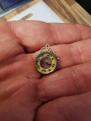 Antique 9ct Gold Compass Pendant Fob,  Edwardian