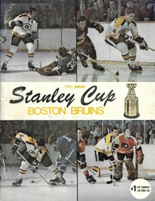 1970 - 71 Boston Bruins - Canadiens Stanley Cup Program Game 7 Habs Oust B 