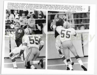 1971 Press Photo Dick Butkus Chicago Bears Vs Washington Redskins
