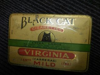 Vintage Black Cat Virginia Cigarettes Tin Box