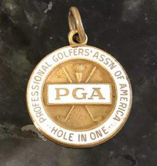 Vintage Pga Professional Golf Association Hole In One Medal Charm Tag
