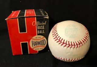 Vtg 1950’s H.  Harwood & Son Official Little League Baseball W/ Box Natick Mass.