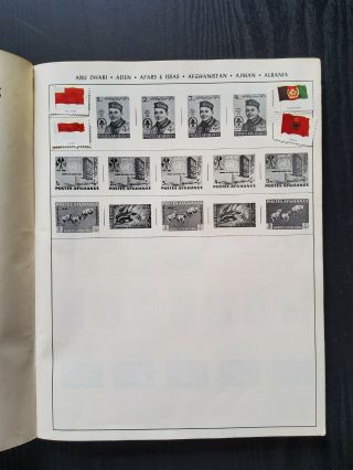 Vintage 1971 The Explorer Stamp Album - Partially Filled - H.  E.  Harris & Co. 3