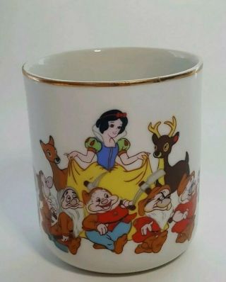 Vintage Walt Disney Productions Snow White And The 7 Dwarfs Tea Cup Coffee Mug