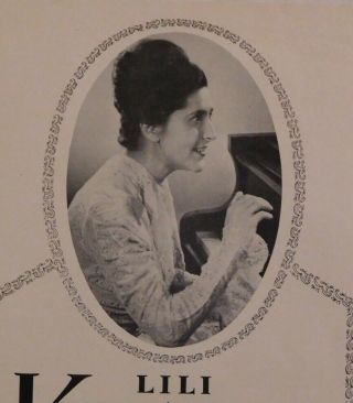 LILI KRAUS rare classical handbill SF OPERA HOUSE April 2 piano pianist vintage 2